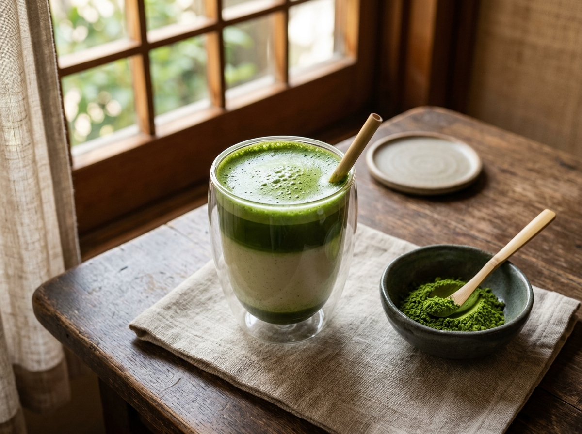 Ceremonial grade matcha latte
